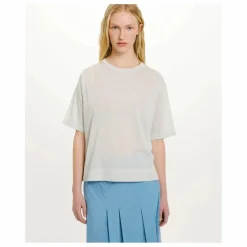 Momoni T-shirt Iora Métallisé | Gris clair Outlet