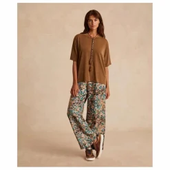 Online Momoni T-shirt Iora Métallisé | Tabac