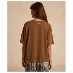 Online Momoni T-shirt Iora Métallisé | Tabac