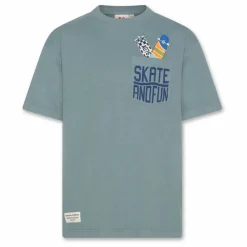 Sale AO76 T-shirt Kanye Fun Coton Bio | Bleu