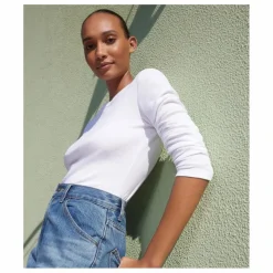 Petit Bateau T-shirt l'Iconique Manches Longues - Collection Femme | Blanc Hot