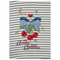 Konges Sløjd T-shirt Lin Rayé Coton Bio | Ecru Clearance