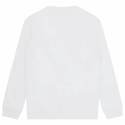 Sale Stone Island T-shirt Logo Manches Longues | Blanc