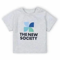 Discount the new society T-shirt Logo Mykonos Baby | Gris chiné