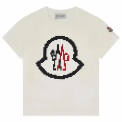 Sale Moncler T-shirt Logo Pixel | Blanc