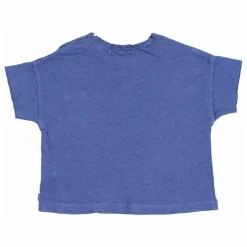 Sale Búho T-shirt Manches Courtes Lin | Bleu indigo