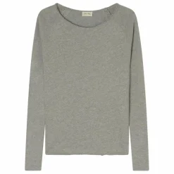 American Vintage T-shirt Manches Longues Col Bateau Sonoma | Gris chiné