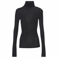 American Vintage T-shirt Manches Longues Col Roulé Massachusetts | Noir Hot