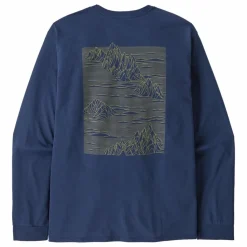 New Patagonia T-shirt Manches Longues Strataspire Responsibili Fibres Recyclées | Bleu