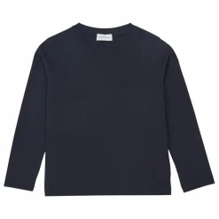 Outlet Moncler T-Shirt Manches Longues Uni | Bleu marine