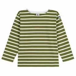 Enfant Petit Bateau T-Shirts, Chemises|Blouses, T-Shirts|T-shirt Marinière Logo Manche Coton Bio |