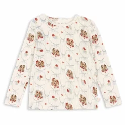 Konges Sløjd T-shirt Minnie Chiens Pointelle Coton Bio | Ecru