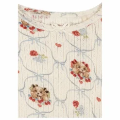 Konges Sløjd T-shirt Minnie Chiens Pointelle Coton Bio | Ecru