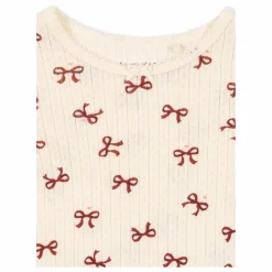 Enfant Konges Sløjd T-shirt Minnie Nœuds Pointelle Coton Bio |