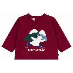 Petit Bateau T-shirt Ours Montagnes Coton Bio | Bordeaux Clearance