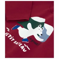 Petit Bateau T-shirt Ours Montagnes Coton Bio | Bordeaux Clearance