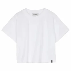 Finger in the nose T-shirt Oversized Crop Coton Bio | Blanc Best