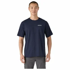 Patagonia T-shirt P-6 Logo Responsibili Fibres Recyclées | Bleu Discount