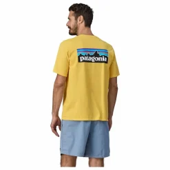 Patagonia T-shirt P-6 Logo Responsibili Fibres Recyclées | Jaune Online