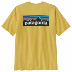 Patagonia T-shirt P-6 Logo Responsibili Fibres Recyclées | Jaune Online