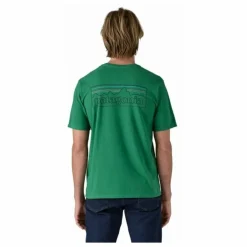 Patagonia T-shirt P-6 Logo Responsibili Fibres Recyclées | Vert sapin New