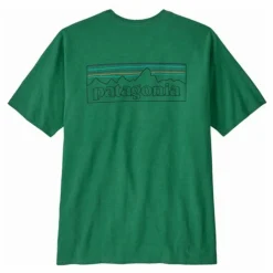 Patagonia T-shirt P-6 Logo Responsibili Fibres Recyclées | Vert sapin New
