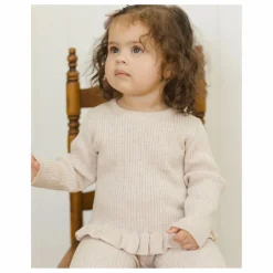 Enfant Quincy Mae Blouses, T-Shirts|Blouses, T-Shirts|T-shirt Peplum Maille Côtelée Bio |