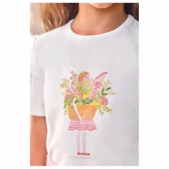 Enfant Tartine et Chocolat T-shirt Perles Bouquet de Fleurs |