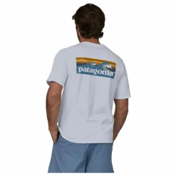 Homme Patagonia T-shirt Poche Boardshort Logo Recyclé |
