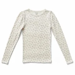 Discount Soor Ploom T-shirt Pouf Pointelle Fleuri Coton Bio | Ecru