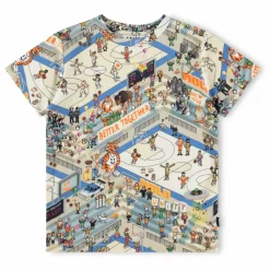 Molo T-shirt Ralphie Basketball Coton Bio | Ecru Outlet