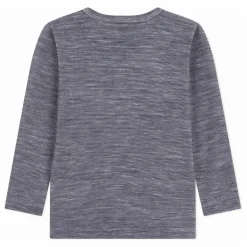 Hot Petit Bateau T-shirt Rayé Laine | Bleu marine