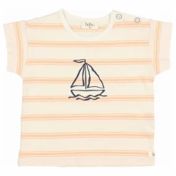Búho T-shirt Rayures Bébé Coton Bio | Abricot Outlet