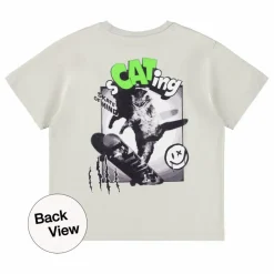 Clearance Molo T-shirt Riley Scating Coton | Gris