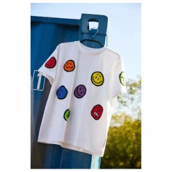 Molo T-shirt Riley Smiley Coton Bio | Blanc Clearance