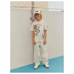 New Molo T-shirt Rodney Mascottes Basketball Coton Bio | Ecru