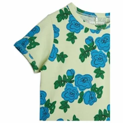 Mini Rodini T-shirt Rose Coton Bio | Vert pistache