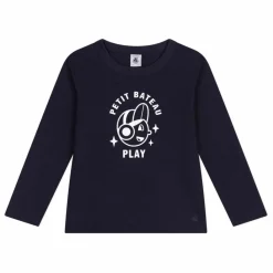 Petit Bateau T-shirt Sérigraphié | Bleu nuit Outlet