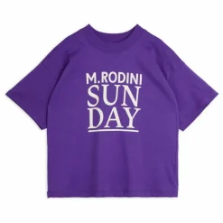 Mini Rodini T-Shirt Sunday Coton Bio | Violet Discount