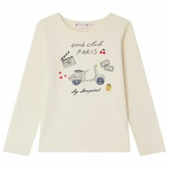 Bonpoint T-shirt Tidjane Paris Jersey Coton Bio | Ecru Best