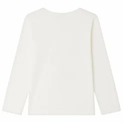 Bonpoint T-shirt Tidjiane Paris Jersey Coton Bio | Blanc Clearance