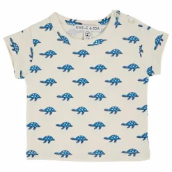 Hot Emile et Ida T-Shirt Tortue Coton Bio | Ecru