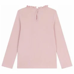 Petit Bateau T-shirt Uni Col Volants Coton Bio | Rose pâle Best