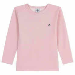 Petit Bateau T-shirt Uni Logo Laine | Rose Discount