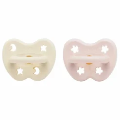 New Hevea Tétine physiologique en caoutchouc naturel - Set de 2 | Blanc