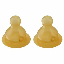 Hevea Tétines|Puériculture|Tétines en caoutchouc débit moyen - Lot de 2