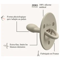 Clearance Elhée Tétines en silicone médical Choochoo Betsy - Set de 3 Multicolore