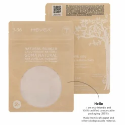 Hevea Tétines physiologiques en caoutchouc naturel - Lot de 2 | Beige Best