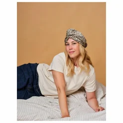 Emily's Pillow Turban en soie de mûrier imprimé Léopard Best