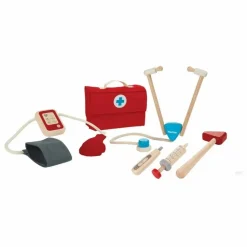 Plan Toys Valise de docteur et ses accessoires en bois